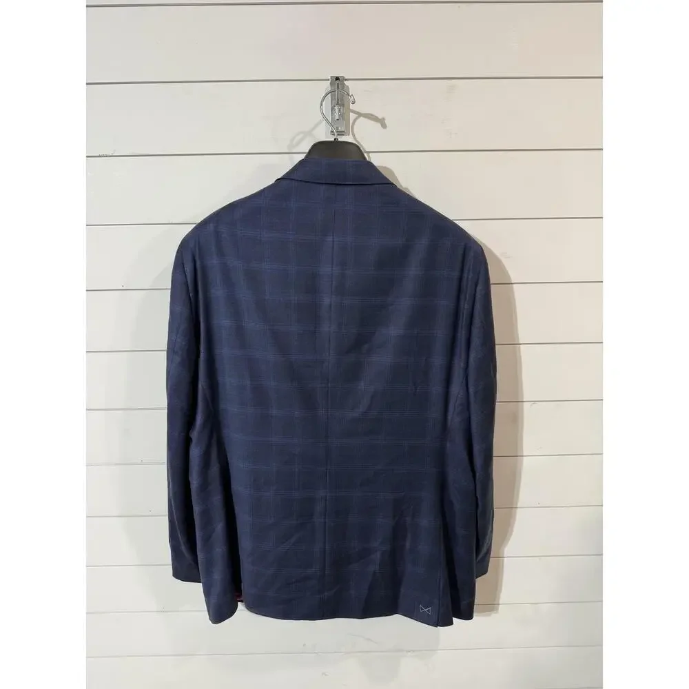 Hart Schaffner Marx Worsted Wool Spandex Blend Men's Blue Suit 42R